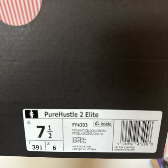 adidas Women's Purehustle 2 Elite Metal Fastpitch Softball Cleats - Picture 4 of 7